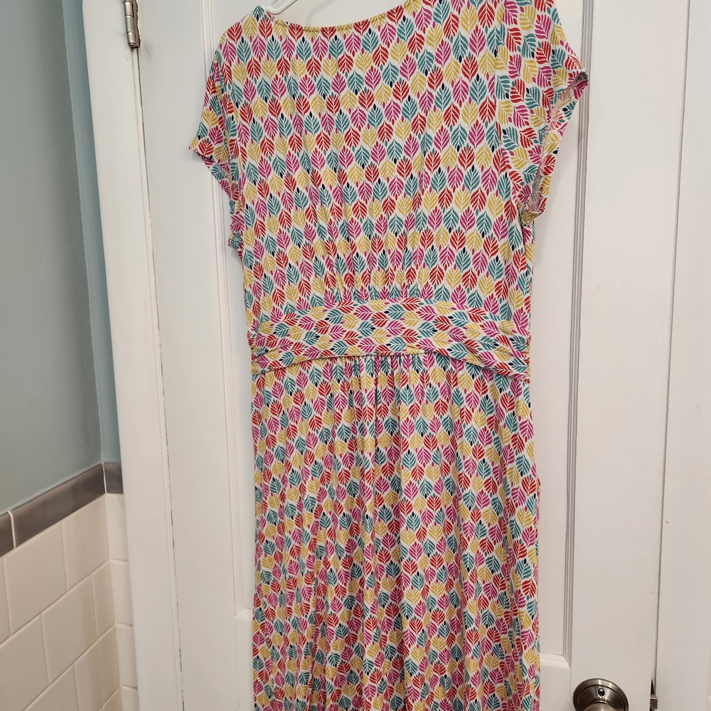 Boden Size 12 R Dress Multicolor Patterned Dress - Picture 3 of 7